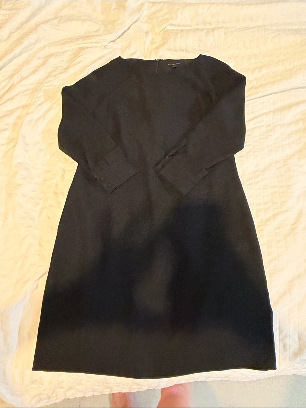 NWOT Banana Republic Classic Black Long Sleeve Shift Dress 2